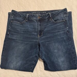 American Eagle Outfitters Women's Dark Blue Skinny Leg Jeans